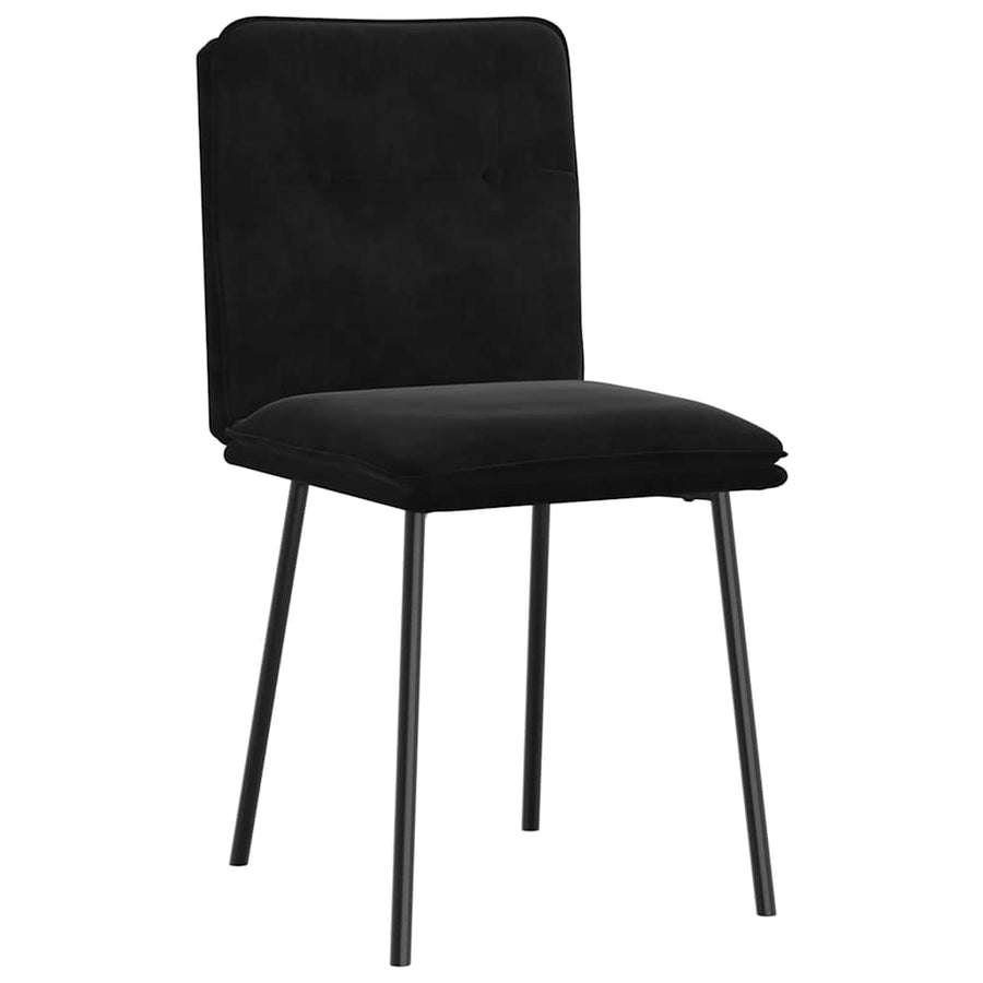Spisebordsstole 6 Stk. Velour Sort