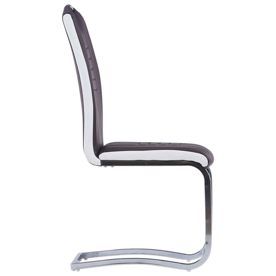 Spisebordsstole Med Cantilever 4 Stk. Brun Læder