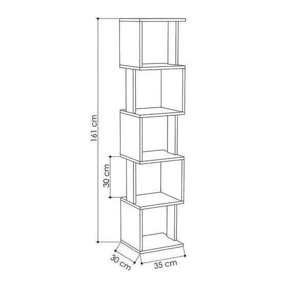 STAIRS Reol 35x30x161 cm - Moderne Opbevaring