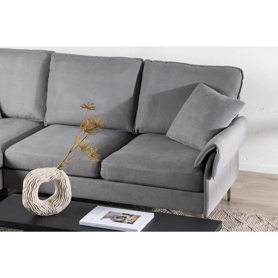 Toulouse venstrevendt hjørnesofa med pufafslutning